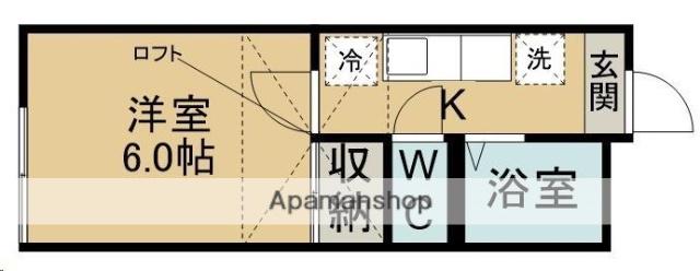 エトワール桜木(1K/1階)の間取り写真