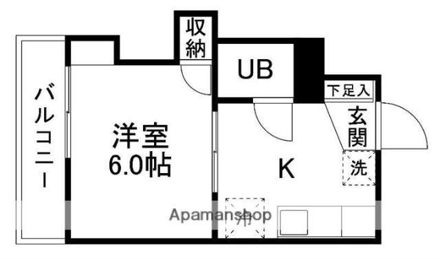 グリーンメゾン宮町(1K/3階)の間取り写真