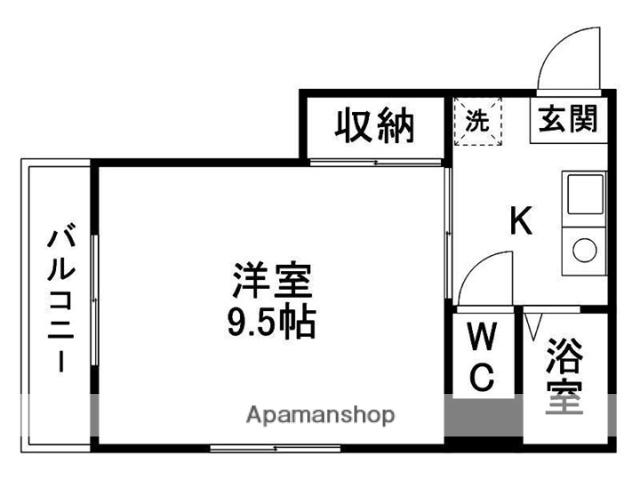 リエス長町(1K/3階)の間取り写真