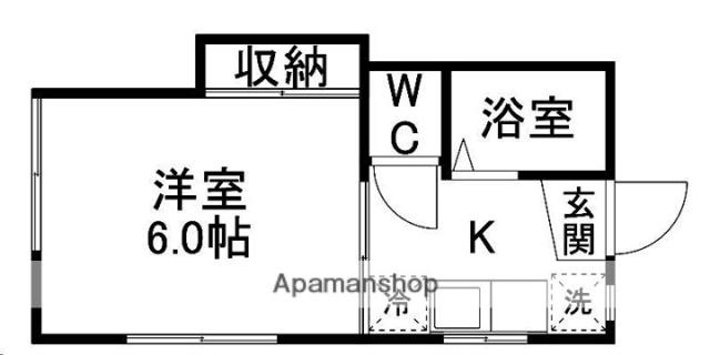 グラン・アジュール(1K/2階)の間取り写真