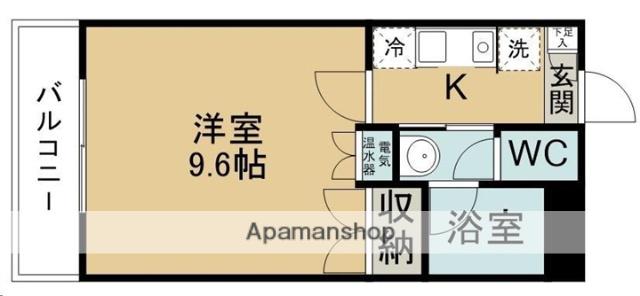 エルスタンザ仙台八木山(1K/3階)の間取り写真