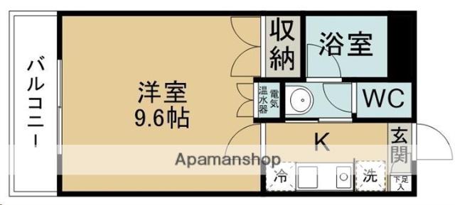 エルスタンザ仙台八木山(1K/1階)の間取り写真
