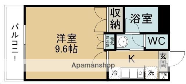エルスタンザ仙台八木山(1K/3階)の間取り写真