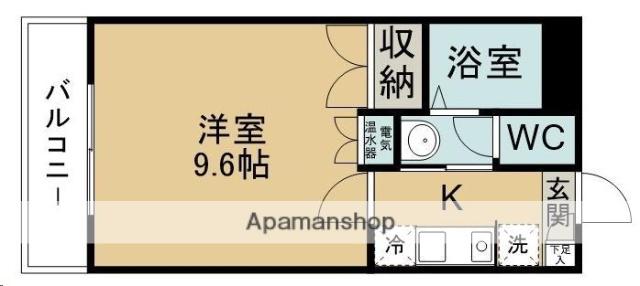 エルスタンザ仙台八木山(1K/2階)の間取り写真