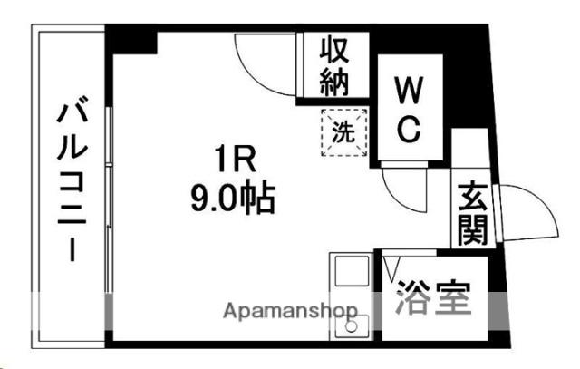 土田ビル(ワンルーム/4階)の間取り写真