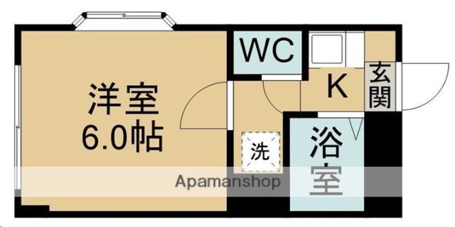 コーポ向山(1K/1階)の間取り写真