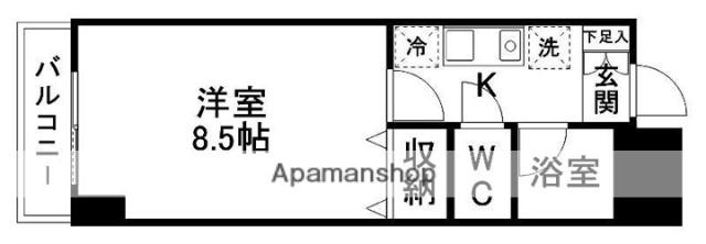 伊藤ビル(1K/6階)の間取り写真