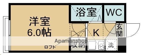 アップルハウス青山2(1K/2階)の間取り写真