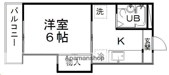 ハイツ欅(1K/1階)の間取り写真