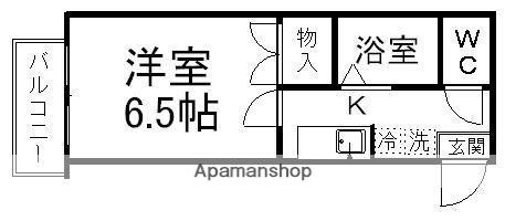 コスモ土樋(1K/3階)の間取り写真