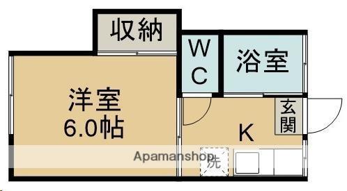 ソレイユ高松(1K/1階)の間取り写真