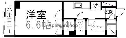 ロイヤルヒルズ柳生Ⅲ(1K/5階)の間取り写真