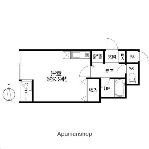 リエス支倉町(ワンルーム/6階)の間取り写真