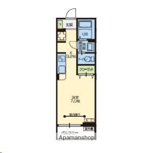 仙台市地下鉄南北線 泉中央駅 徒歩6分 3階建 築5年(1K/2階)の間取り写真