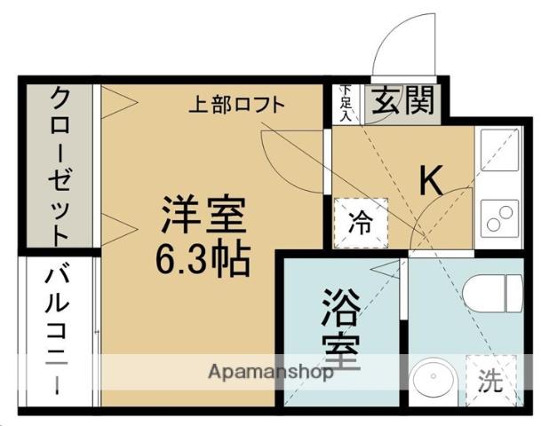 リリーブ仙台(1K/1階)の間取り写真