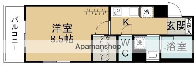 キャンパティオ米ケ袋(1K/3階)の間取り写真