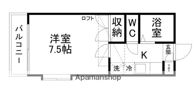 ラ・シャンブルクレールⅡ(1K/2階)の間取り写真