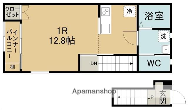 シャルム小田原(ワンルーム/2階)の間取り写真