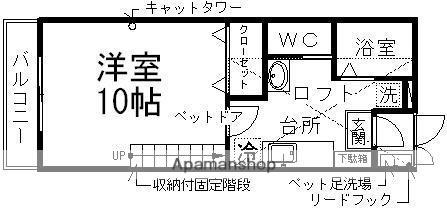 WIZ BOX 02(1K/1階)の間取り写真