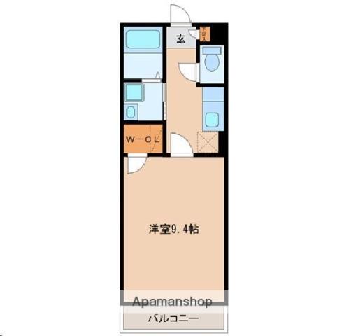 アヴァンセ高砂Ⅱ(1K/1階)の間取り写真