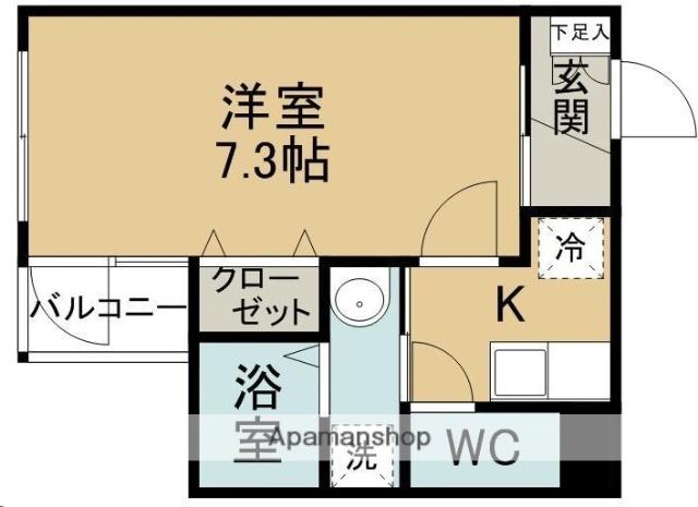 EXGRANDE長町1丁目(1K/3階)の間取り写真