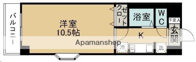 サンフレア金屋敷(1K/2階)の間取り写真