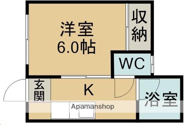 第三コーポ金丸(1K/1階)の間取り写真