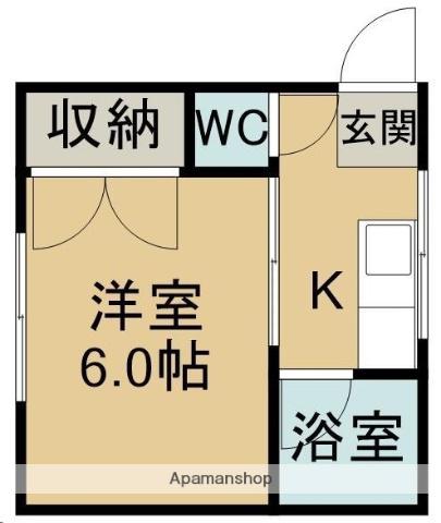 第三コーポ金丸(1K/1階)の間取り写真
