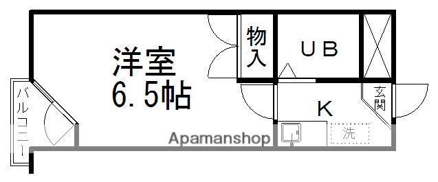 ベルシティ旭ヶ丘(1K/5階)の間取り写真