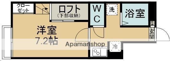 フォレストⅡ(1K/1階)の間取り写真