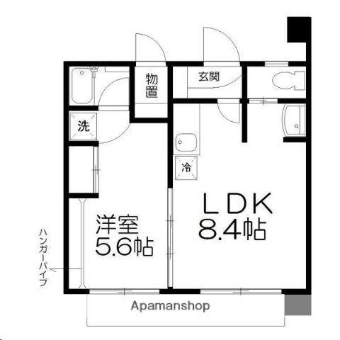 星ヶ丘プラザ(1LDK/4階)の間取り写真