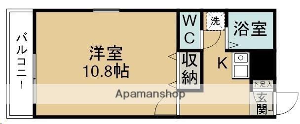 プレジールダイヤ(1K/1階)の間取り写真