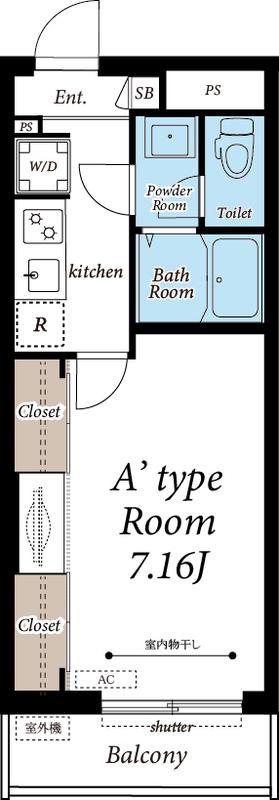 フェリアス長町(1K/3階)の間取り写真