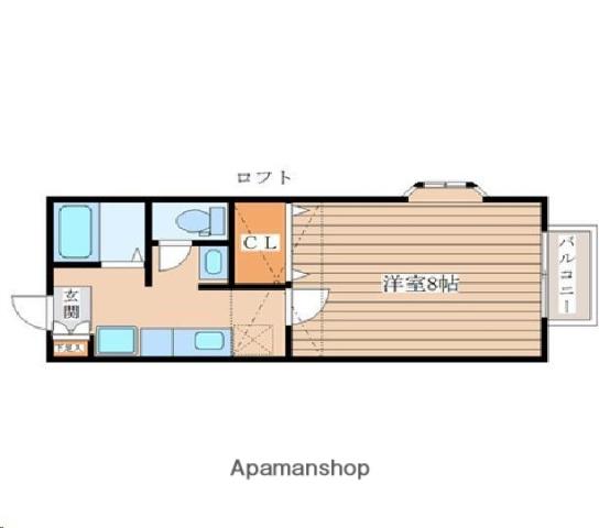 サゥーヂビバⅠ(1K/1階)の間取り写真