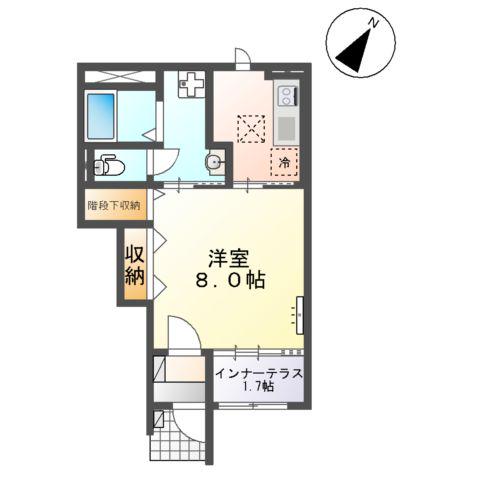 DEPARTURES(1K/1階)の間取り写真