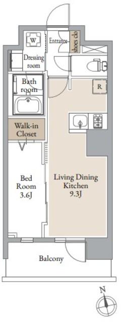 ドゥーエ仙台イースト3(1LDK/4階)の間取り写真