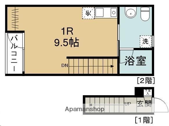 POKAPOKA(ワンルーム/2階)の間取り写真