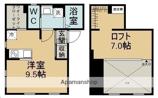 PRIMASAKURA(ワンルーム/1階)の間取り写真