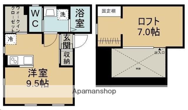 PRIMASAKURA(ワンルーム/2階)の間取り写真