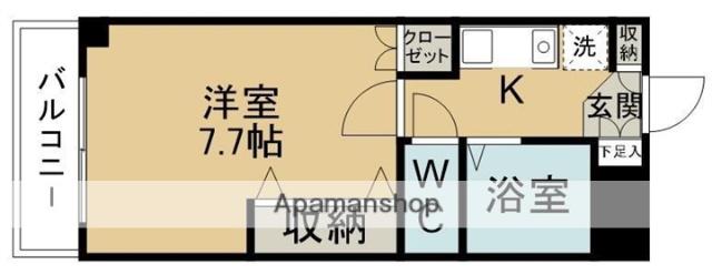 サングレート泉崎(1K/2階)の間取り写真