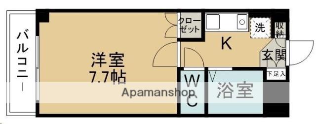 サングレート泉崎(1K/5階)の間取り写真