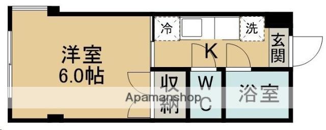 アーバンハイツ向山(1K/2階)の間取り写真