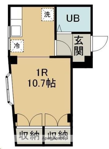 P-ランド(ワンルーム/4階)の間取り写真