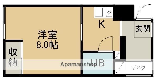 グリーンフィールドハウス(1K/2階)の間取り写真