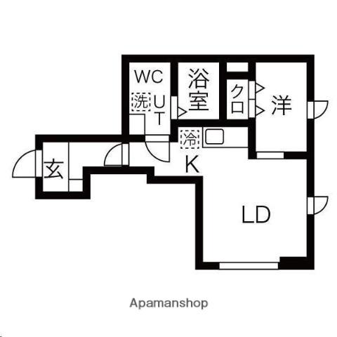 メリディアン川平参番館(1LDK/1階)の間取り写真