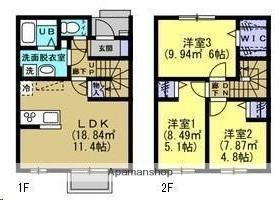 アイリーコート南小泉(3LDK/1階)の間取り写真