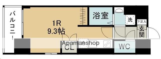 アルモニー勾当台公園(ワンルーム/10階)の間取り写真