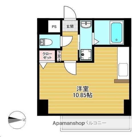 エルフ上杉(ワンルーム/1階)の間取り写真
