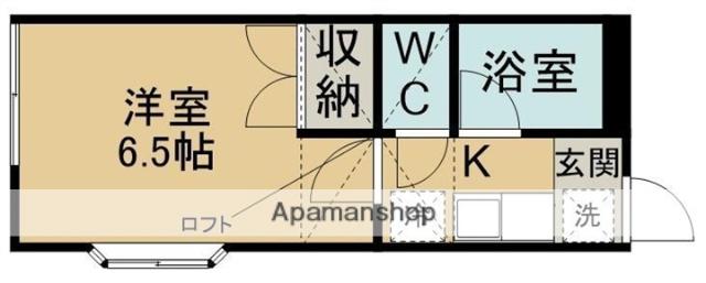 フリーダムヒル白鳥A棟(1K/1階)の間取り写真