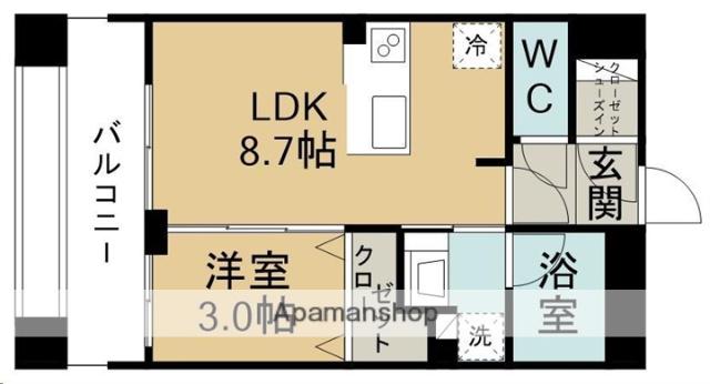ノブレス仙台(1LDK/7階)の間取り写真